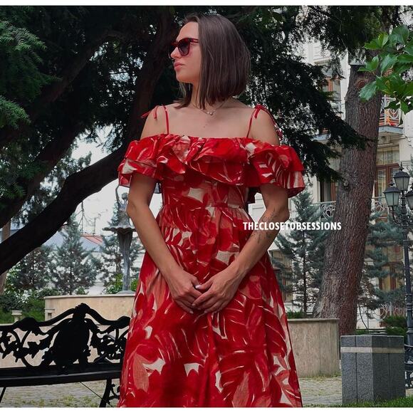 ZARA BLOGGER FAVE!!! Maxi Dress with Ruffled Hem NWT - Picture 12 of 16